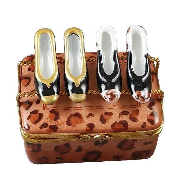 Shoe box with Two Pair of Shoes limoges box