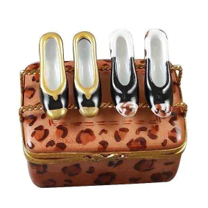 Shoe box with Two Pair of Shoes limoges box