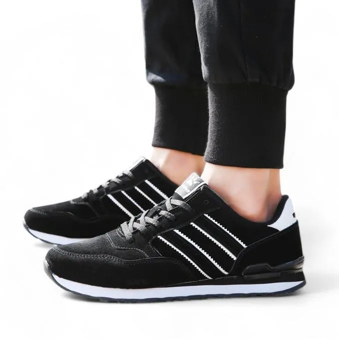 Soofeet Men Orthopedic Breathable Leather Running Shoes Light Athletic Casual Trail Sneakers