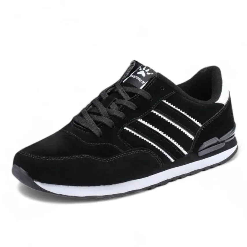 Soofeet Men Orthopedic Breathable Leather Running Shoes Light Athletic Casual Trail Sneakers