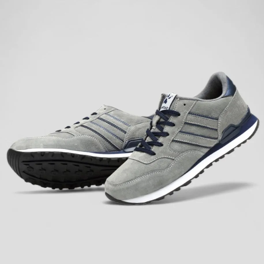 Soofeet Men Orthopedic Breathable Leather Running Shoes Light Athletic Casual Trail Sneakers