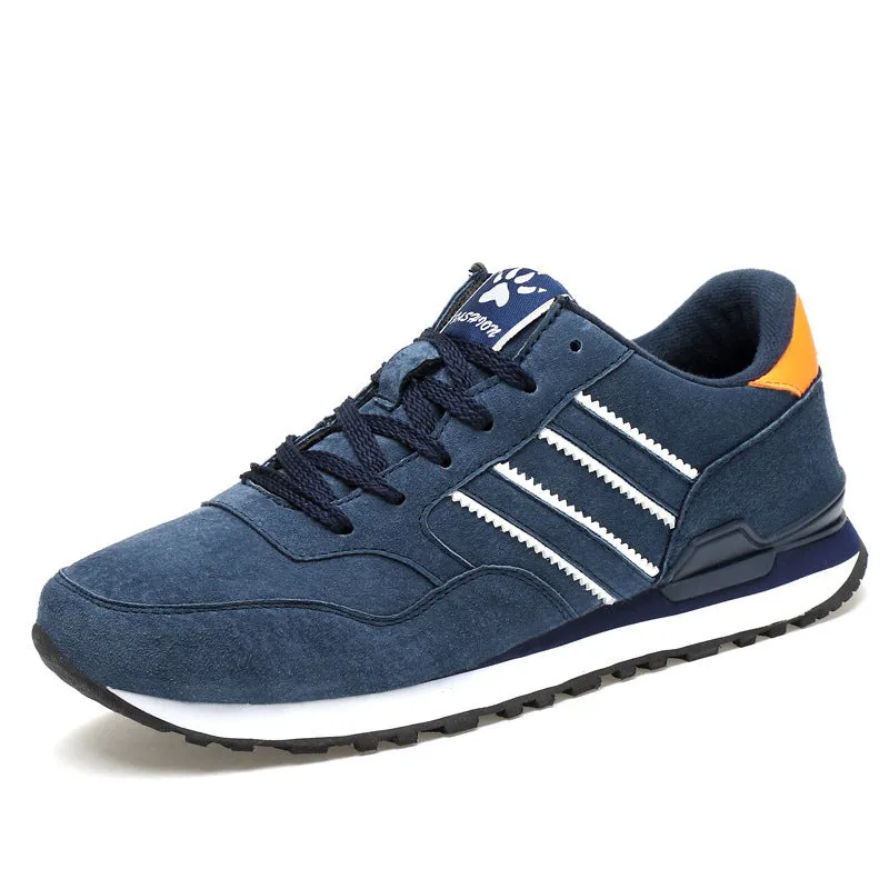 Soofeet Men Orthopedic Breathable Leather Running Shoes Light Athletic Casual Trail Sneakers