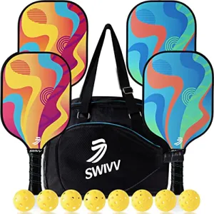 SWIVV Pickleball Paddle Set of 4 (Burst)