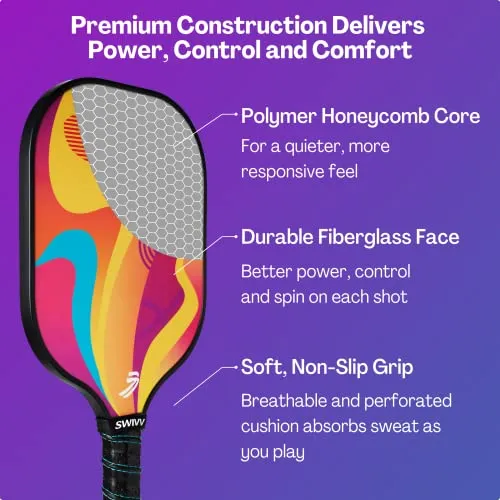 SWIVV Pickleball Paddle Set of 4 (Burst)